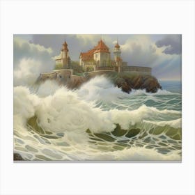 Castle On The Sea Canvas Print