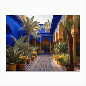 Courtyard In Morocco Canvas Print