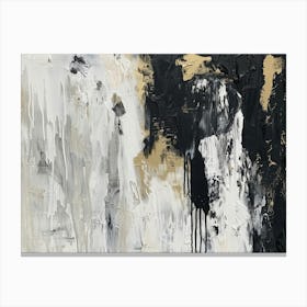 Abstract Black And Gold Painting 6 Canvas Print