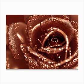 Rose With Glitter Canvas Print