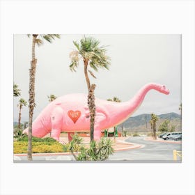 Cabazon Love You Pink Dinosaur Canvas Print