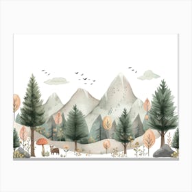 Forest Landscape Wall Decal Canvas Print