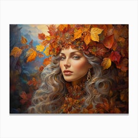 Autumn Woman Canvas Print
