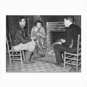 Tenant Farmer Being Interviewed By Fsa (Farm Security Administration) Family Section Agent, Near Pace, Mississippi Canvas Print