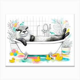 Otterly Pampered Canvas Print