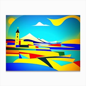 Landscape With A Church Canvas Print