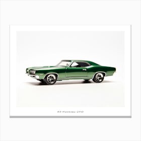 Toy Car 67 Pontiac Gto Green Poster Canvas Print