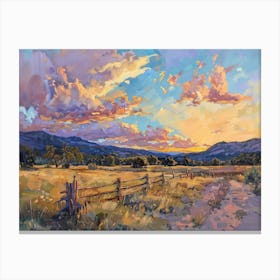 Western Sunset Landscapes Colorado 3 Canvas Print