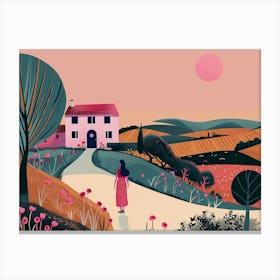 Toscana Italy illustration Canvas Print