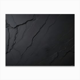 Dark Grey Stone Texture With Cracks And Veins 1 Canvas Print