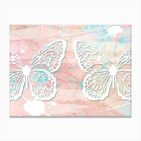 Pastel Butterflies 1 Canvas Print