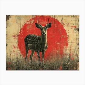 Absurd Bestiary: From Minimalism to Political Satire. Deer Canvas Print