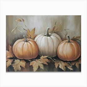 Three Pumpkins 3 Canvas Print