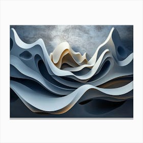 3d Modern Wave Canvas Print