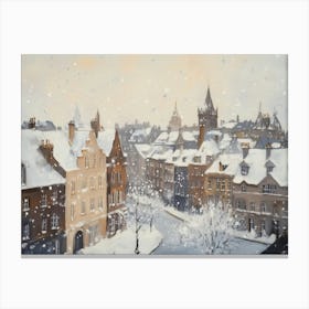 Edinburgh Town Winter Canvas Print