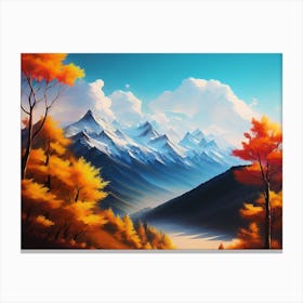 Autumn Trees In The Mountains 2 Canvas Print