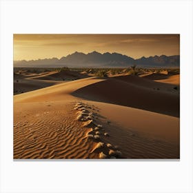 Sunset In The Desert 20 Canvas Print