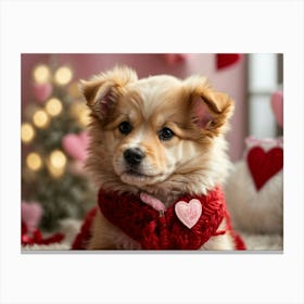 Valentine Puppy 6 Canvas Print