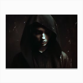 Dark Hooded Woman Canvas Print