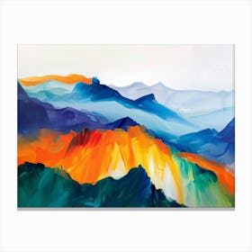 Abstract Mountain Painting 12 Canvas Print