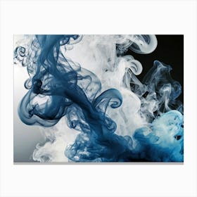 Blue And White Smoke Canvas Print