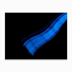 Glowing Abstract Curved Blue Lines 5 Canvas Print