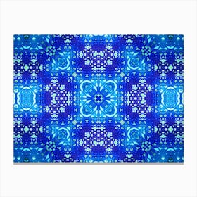 Blue Moonlight Pattern 1 Canvas Print