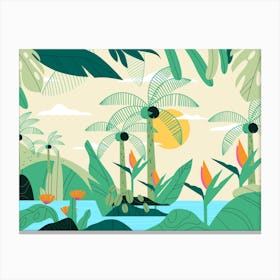 Tropical Jungle 1 Canvas Print