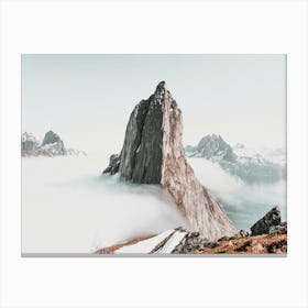 Foggy Mountain Peak Canvas Print