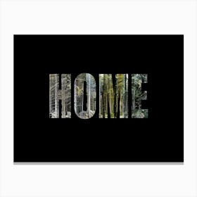 Home Poster Forest Collage Vintage 1 Canvas Print