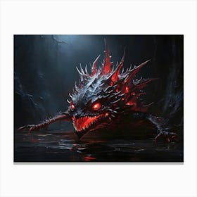 Demon In The Dark Canvas Print