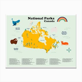 Canada National Parks Canvas Print