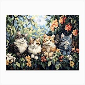 Cats In The Countryside Tapestry 2 Canvas Print