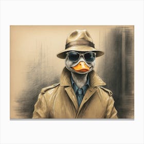 Detective Duck 4 Canvas Print