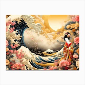 Creativel Geisha Illustration 165 Canvas Print