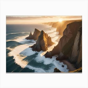 Sunrise At The Cliffs Canvas Print