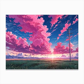 Pink Clouds In The Sky 2 Canvas Print