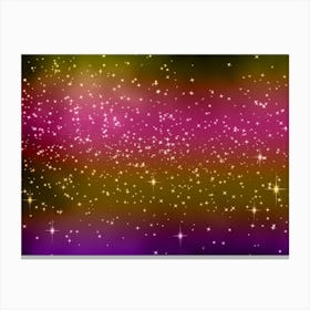 Yellow,Pink,Orange,Purple Shining Star Background Canvas Print