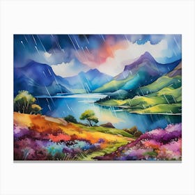 Rainy Day In Scotland Canvas Print