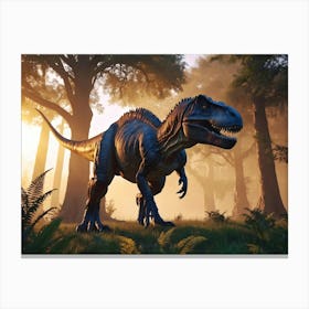 T-Rex In The Forest 1 Canvas Print