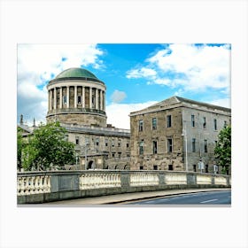 Four Courts On Inns Quay Houses The Supreme Court, High Court, Dublin Circuit Court Canvas Print