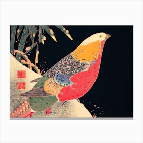 Golden Pheasant In The Snow, Itō Jakuchū Canvas Print