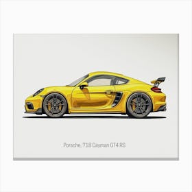 Porsche 718 Cayman Gt4 Car Style Canvas Print