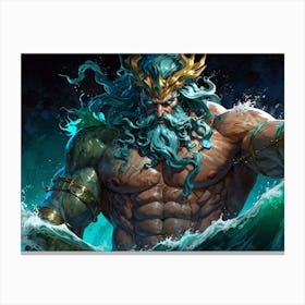 God Of The Sea 3 Canvas Print