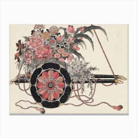 Flower Cart, From Album Of Sketches (1814), Katsushika Hokusai 1 Canvas Print