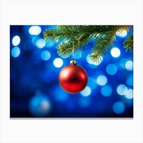 Christmas Tree Ball Background Holiday Merry Celebration Pine Ornament Glow Happy Design (18) Canvas Print