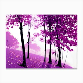 Purple Trees 2 Canvas Print