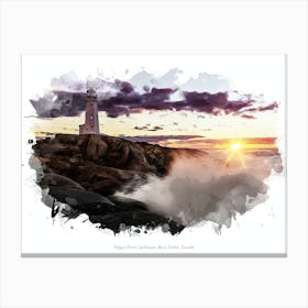 Peggy S Point Lighthouse, Nova Scotia, Canada Canvas Print