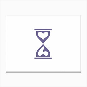 Minimalist Symbol Encapsulating The Essence Of Time Currency And Affection Intertwined Hourglass Canvas Print