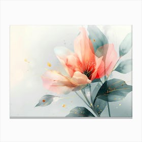 Pink Flower Painting Canvas Print